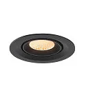 SLV ceiling recessed luminaire NUMINOS® GIMBLE M suitable for VDU workstation IP20, black, lacquered dimmable