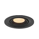 SLV ceiling recessed luminaire NUMINOS® GIMBLE M suitable for VDU workstation IP20, black, lacquered dimmable