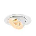 SLV ceiling recessed luminaire NUMINOS® GIMBLE M suitable for VDU workstation IP20, white, lacquered dimmable