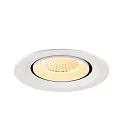 SLV ceiling recessed luminaire NUMINOS® GIMBLE M suitable for VDU workstation IP20, white, lacquered dimmable