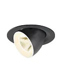 ceiling recessed luminaire NUMINOS® GIMBLE M suitable for VDU workstation IP20, black, white, lacquered dimmable