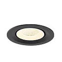 SLV ceiling recessed luminaire NUMINOS® GIMBLE M suitable for VDU workstation IP20, black, white, lacquered dimmable