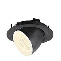 SLV ceiling recessed luminaire NUMINOS® GIMBLE M suitable for VDU workstation IP20, black, white, lacquered dimmable