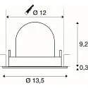 SLV recessed spotlight NUMINOS® GIMBLE M swivelling, suitable for VDU workstation IP20, black, white dimmable