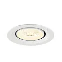 SLV ceiling recessed luminaire NUMINOS® GIMBLE M suitable for VDU workstation IP20, white, lacquered dimmable