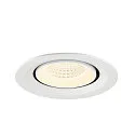 SLV ceiling recessed luminaire NUMINOS® GIMBLE M suitable for VDU workstation IP20, white, lacquered dimmable