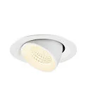 SLV ceiling recessed luminaire NUMINOS® GIMBLE M suitable for VDU workstation IP20, white, lacquered dimmable