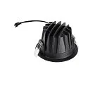 SLV ceiling recessed luminaire NUMINOS® M round, suitable for VDU workstation IP20, black, lacquered dimmable