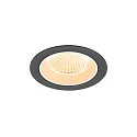 ceiling recessed luminaire NUMINOS® M round, suitable for VDU workstation IP20, black, white, lacquered dimmable