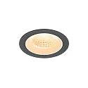 ceiling recessed luminaire NUMINOS® M round, suitable for VDU workstation IP20, black, white, lacquered dimmable