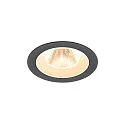 ceiling recessed luminaire NUMINOS® M round, suitable for VDU workstation IP20, black, white, lacquered dimmable