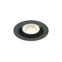 ceiling recessed luminaire NUMINOS® M round, suitable for VDU workstation IP20, black, lacquered dimmable