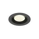 ceiling recessed luminaire NUMINOS® M round, suitable for VDU workstation IP20, black, lacquered dimmable