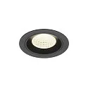 ceiling recessed luminaire NUMINOS® M round, suitable for VDU workstation IP20, black, lacquered dimmable