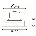 ceiling recessed luminaire NUMINOS® MOVE M round, suitable for VDU workstation IP20, black, lacquered dimmable