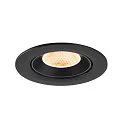 ceiling recessed luminaire NUMINOS® GIMBLE L round, suitable for VDU workstation IP20, black, lacquered dimmable