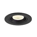 SLV ceiling recessed luminaire NUMINOS® GIMBLE L round, suitable for VDU workstation IP20, black, lacquered dimmable