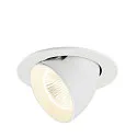 ceiling recessed luminaire NUMINOS® GIMBLE L round, suitable for VDU workstation IP20, white, lacquered dimmable