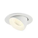 SLV ceiling recessed luminaire NUMINOS® GIMBLE L round, suitable for VDU workstation IP20, white, lacquered dimmable