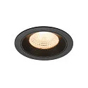ceiling recessed luminaire NUMINOS® L round, suitable for VDU workstation IP20, black, lacquered dimmable