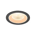 ceiling recessed luminaire NUMINOS® L round, suitable for VDU workstation IP20, black, white, lacquered dimmable
