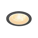ceiling recessed luminaire NUMINOS® L round, suitable for VDU workstation IP20, black, white, lacquered dimmable