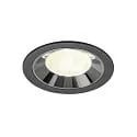 ceiling recessed luminaire NUMINOS® L suitable for VDU workstation IP20, chrome, black dimmable