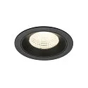 ceiling recessed luminaire NUMINOS® L round, suitable for VDU workstation IP20, black, lacquered dimmable