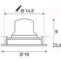 ceiling recessed luminaire NUMINOS® MOVE L swivelling, suitable for VDU workstation IP20, chrome, black dimmable