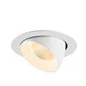 SLV ceiling recessed luminaire NUMINOS® GIMBLE XL suitable for VDU workstation IP20, white, lacquered dimmable
