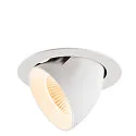 ceiling recessed luminaire NUMINOS® GIMBLE XL suitable for VDU workstation IP20, white, lacquered dimmable