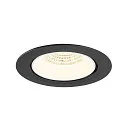 SLV ceiling recessed luminaire NUMINOS® GIMBLE XL suitable for VDU workstation IP20, black, white, lacquered dimmable