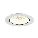 SLV ceiling recessed luminaire NUMINOS® GIMBLE XL suitable for VDU workstation IP20, white, lacquered dimmable