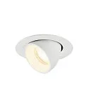 ceiling recessed luminaire NUMINOS® GIMBLE XS round, suitable for VDU workstation IP20, white, lacquered dimmable