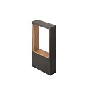 SLV outdoor floor lamp FLATT II 36 PHASE down, sea-air resistant IP65, anthracite, brown, dark wood, lacquered dimmable
