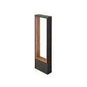 outdoor floor lamp FLATT II 62 PHASE down, sea-air resistant IP65, anthracite, brown, dark wood, lacquered dimmable