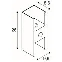 SLV outdoor wall luminaire FLATT II SENSOR PHASE up / down, with sensor, switchable, sea-air resistant IP54, anthracite, brown