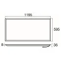 ceiling luminaire PANEL P 1200/600 60 ON-OFF >200LM/W UGR < 19, switchable, multipower IP20, white, lacquered 