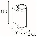 SLV outdoor wall luminaire HELIA PRO S UP/DOWN up / down, cylindrical, DALI controllable, impact resistant IP65, anthracite