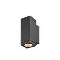 outdoor wall luminaire THEO PRO S SINGLE small, square, DALI controllable, sea-air resistant IP65, anthracite