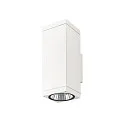 SLV outdoor wall luminaire THEO PRO L SINGLE large, square, DALI controllable, sea-air resistant IP65, white, lacquered dimmable