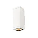 SLV outdoor wall luminaire THEO PRO L SINGLE large, square, DALI controllable, sea-air resistant IP65, white, lacquered dimmable