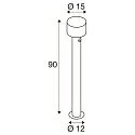 SLV outdoor floor lamp TAHA II 90 with sensor, CCT Switch, switchable IP54, black, lacquered 