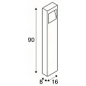 outdoor floor lamp QUAD PRO 90 square, DALI controllable, impact resistant, sea-air resistant IP65, anthracite dimmable