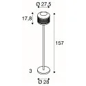 floor lamp PANTILO ROPE 27 E27 IP20, gold dimmable
