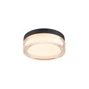 SLV wall and ceiling luminaire CYFT XL IP65, black, lacquered dimmable