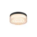 SLV wall and ceiling luminaire CYFT WAVE XL IP65, black, lacquered dimmable