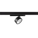 SLV 3-phase spot KALU 2.0 PHASE cylindrical, UGR < 19, cardanic swivelling IP20, black dimmable