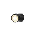 SLV wall and ceiling luminaire KALU 2.0 SINGLE PHASE 1 flame, UGR < 19, cardanic swivelling IP20, black dimmable