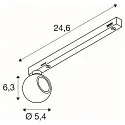 1-phase spot DYSKO cardanic swivelling, ball shaped IP20